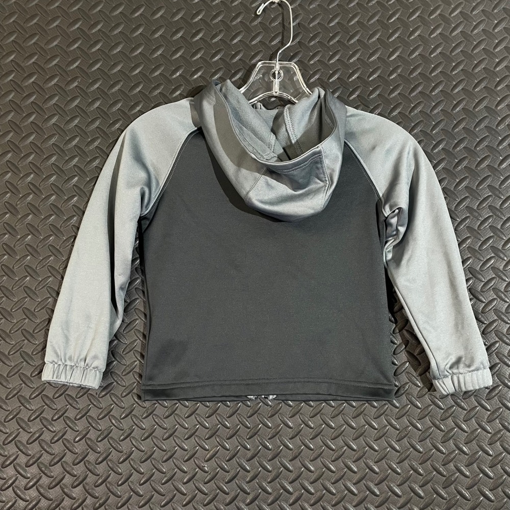 Nike Black Gray Hooded Full Zip Sweater Boy's 4T (3-4 Years) - Picture 4 of 7